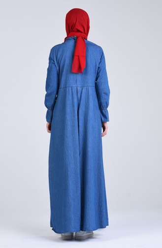 Robe Hijab Bleu Jean 5005-01