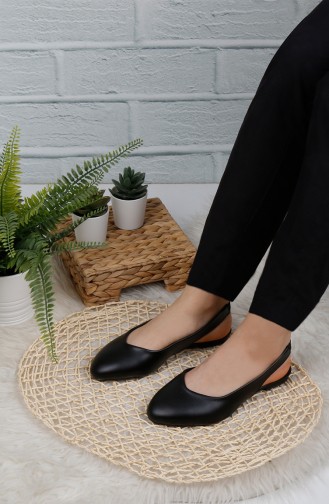 Black Women`s Flats 0172-01