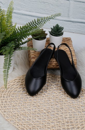 Black Women`s Flats 0172-01