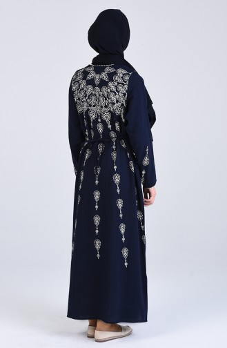 Robe Hijab Bleu Marine 1818-01