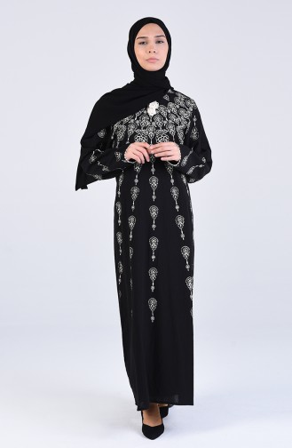 Robe Hijab Noir 1818-03