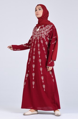 Robe Hijab Bordeaux 1818-04