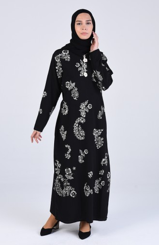 Black İslamitische Jurk 2424-01