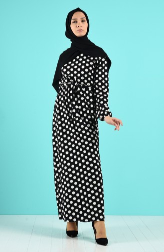 Polka Dot Dress 0373-01 Black 0373-01