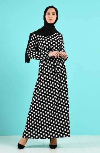 Polka Dot Dress 0373-01 Black 0373-01