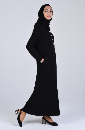 Black Hijab Dress 12205-03