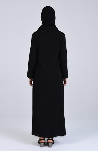 Black Hijab Dress 12205-03