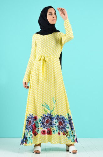 Polka Dot Dress 20y3034301c-02 Yellow 20Y3034301C-02