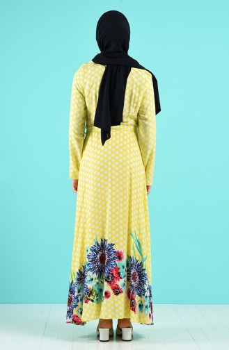 Gelb Hijab Kleider 20Y3034301C-02