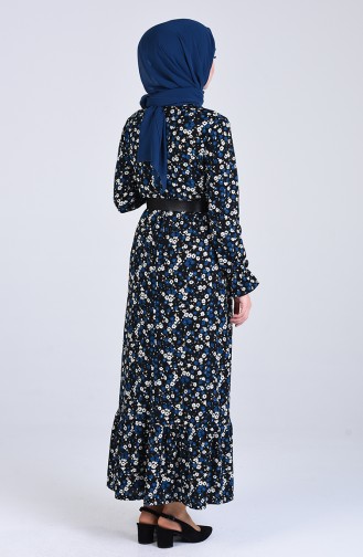Schwarz Hijab Kleider 7012-02