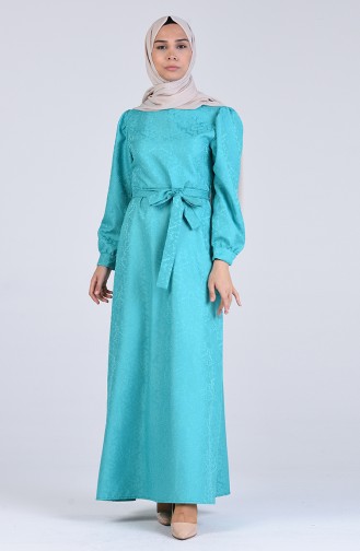 Grün Hijab Kleider 60152-01