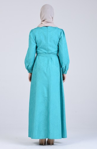 Grün Hijab Kleider 60152-01