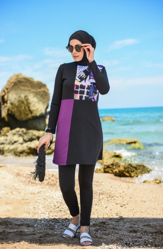 Black Swimsuit Hijab 20113-03