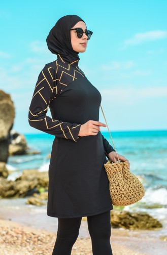 Black Swimsuit Hijab 20124-02