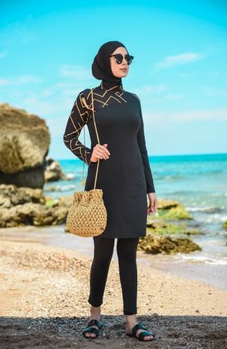 Black Swimsuit Hijab 20124-02