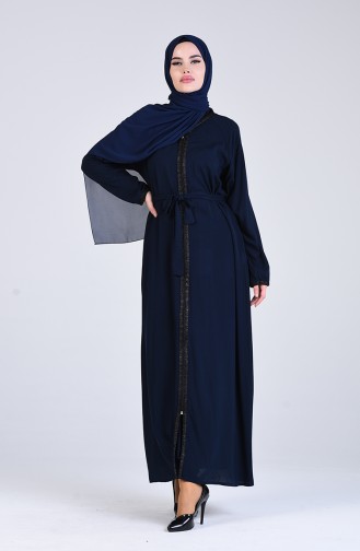 Navy Blue Abaya 4037-01