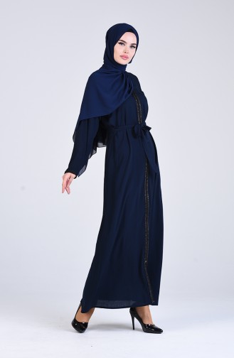 Abayas Bleu Marine 4037-01