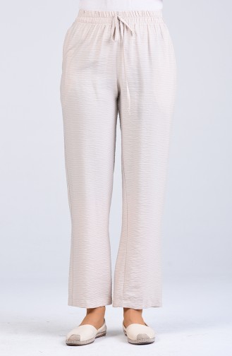 Striped wide-leg Trousers 0161-08 Cream 0161-08