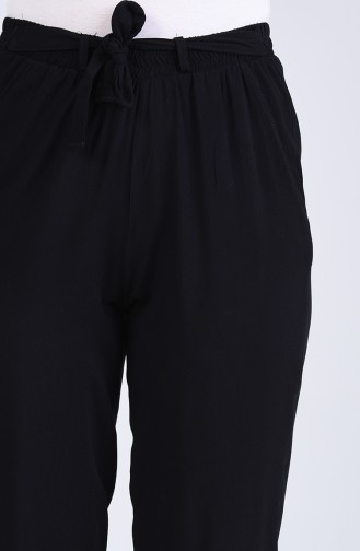 Viscose Straight Leg Trousers 1191-22 Black 1191-22