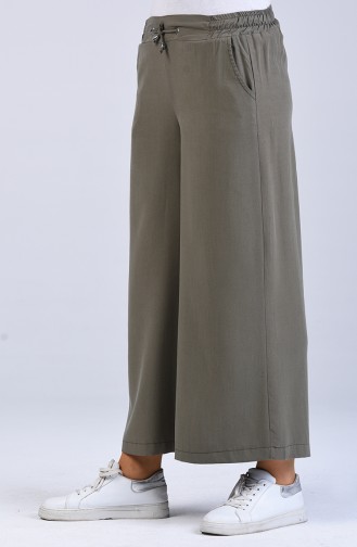 Skinny wide-leg Trousers 3163-02 Khaki 3163-02