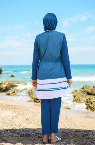 Oil Blue Swimsuit Hijab 1277-03
