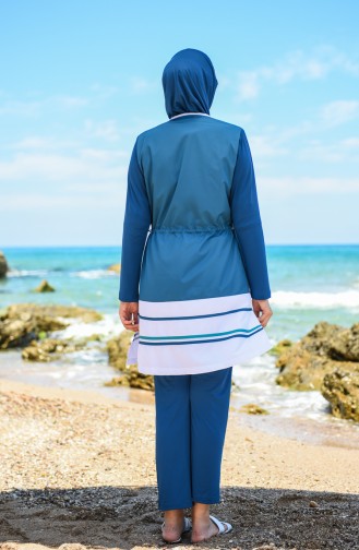 Maillot de Bain Hijab Pétrole 1277-03