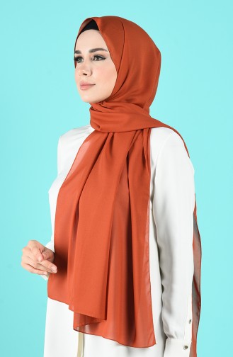 Düz Şifon Şal 13176-14 Kiremit