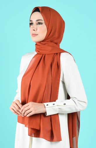 Düz Şifon Şal 13176-14 Kiremit