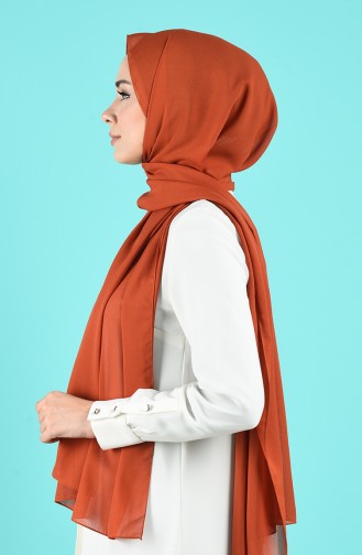 Düz Şifon Şal 13176-14 Kiremit