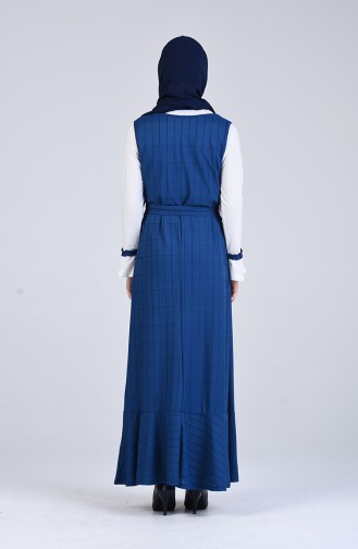 Indigo Hijab Dress 6574-03