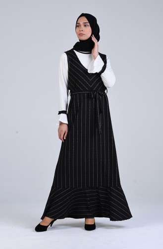 Black Hijab Dress 6574-04