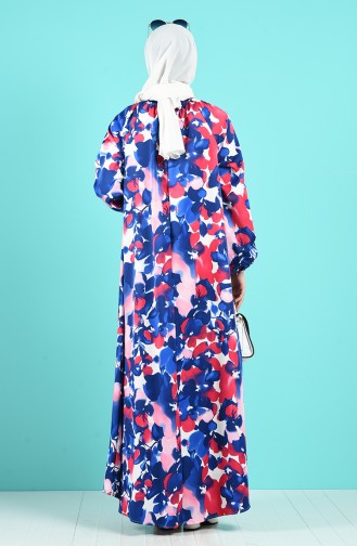 Gathered Sleeve And Collar Dress 3182-02 Saxe Blue 3182-02