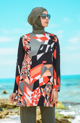 Khaki Swimsuit Hijab 201131-01