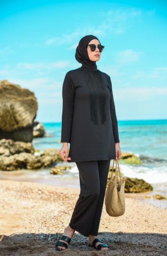 Black Swimsuit Hijab 20133-02