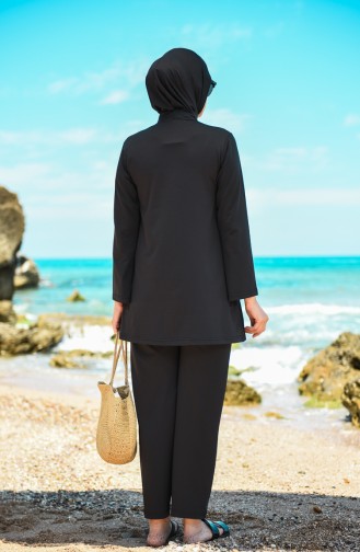 Black Swimsuit Hijab 20133-02