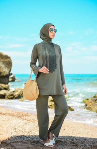 Khaki Hijab Badeanzug 20133-03