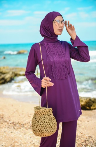 Maillot de Bain Hijab Pourpre 20133-04