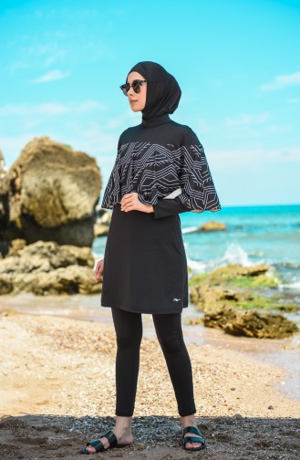 Black Swimsuit Hijab 20139-01