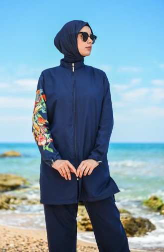 Maillot de Bain Hijab Bleu Marine 20170-01