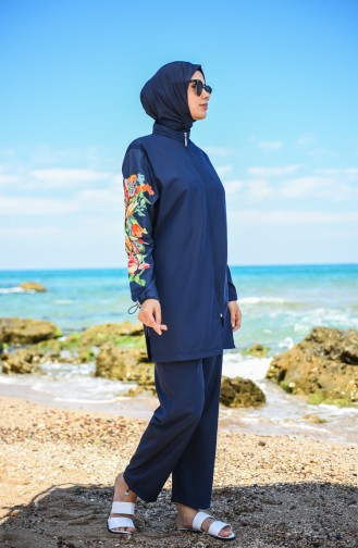 Navy Blue Modest Swimwear 20170-01