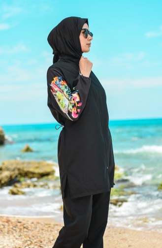 Maillot de Bain Hijab Noir 20170-02