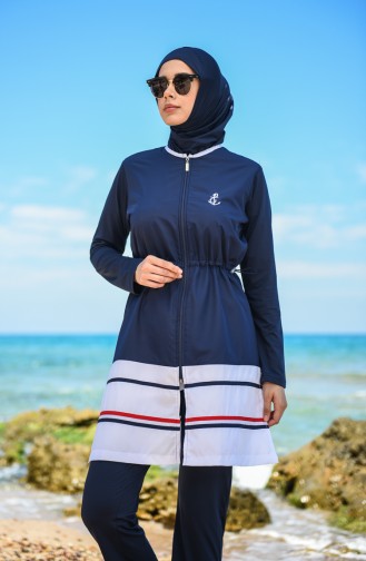 Maillot de Bain Hijab 1277-01 Bleu Marine 1277-01