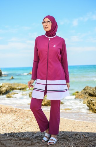 Maillot de Bain Hijab Plum 1277-02