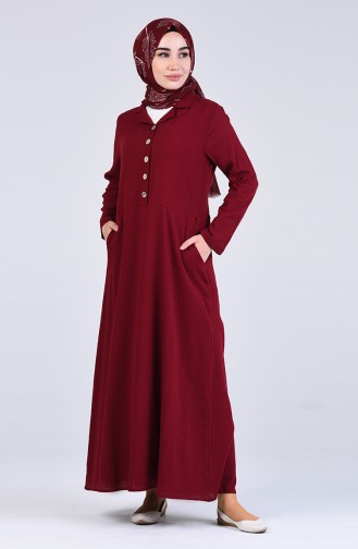 Claret red İslamitische Jurk 12205-04