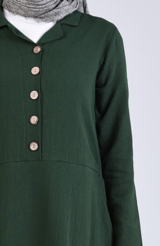 Dark Green İslamitische Jurk 12205-05