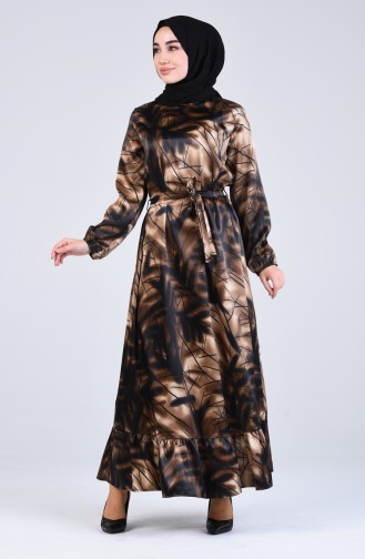 Robe Hijab Couleur Brun 2156-02