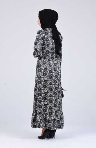 Schwarz Hijab Kleider 2159-01