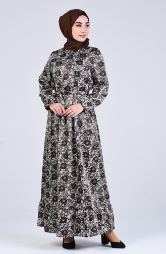 Robe Hijab Couleur Brun 2159-02