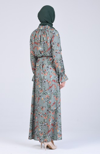 Patterned Dress 3082-03 Sea Green 3082-03