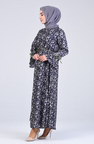 Anthrazit Hijab Kleider 3090-01